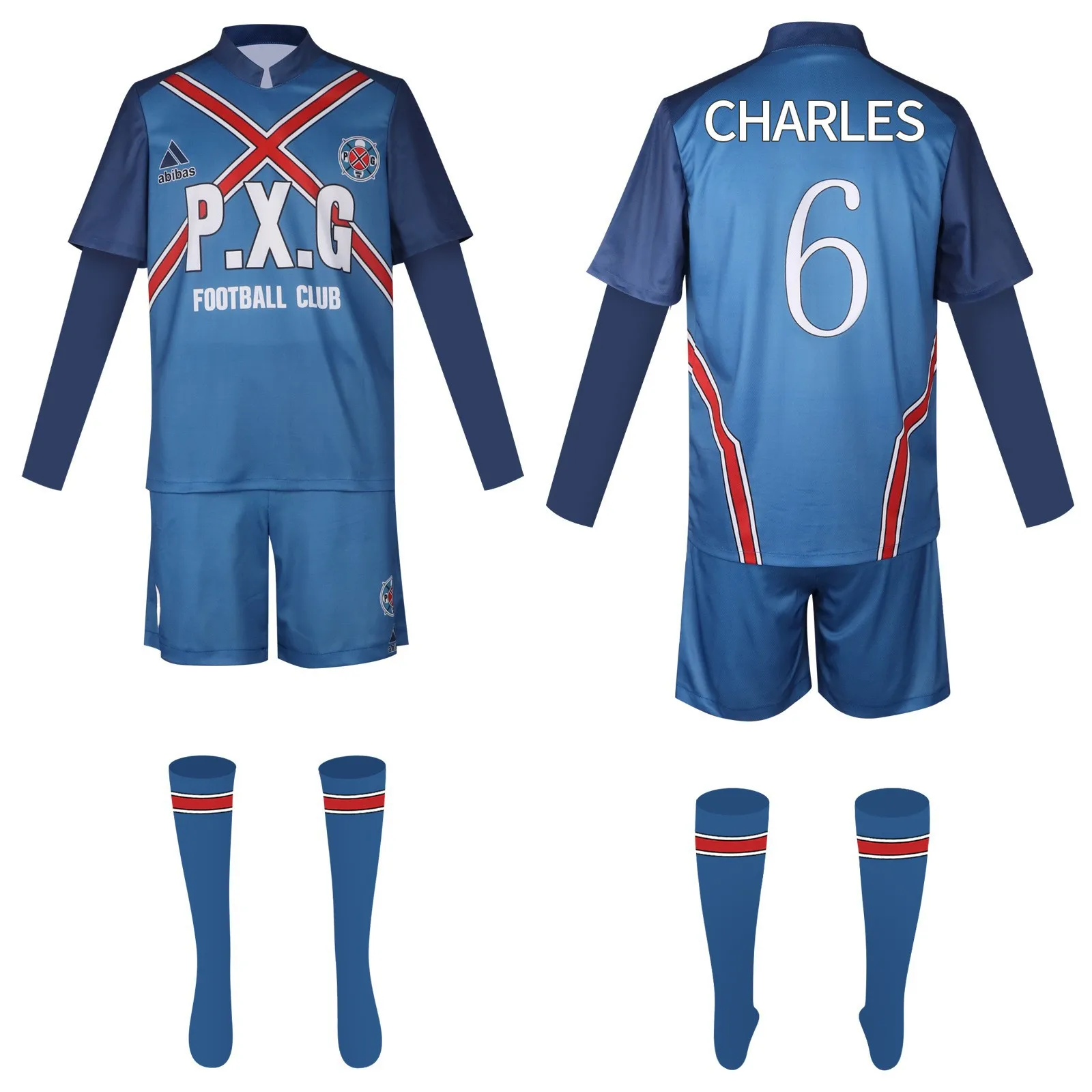 BLUE LOCK Short Sleeve Top and Shorts Sportswear Set Cosplay Costumes Anime Character Halloween Masquerade Clothing for Men
BLUE LOCK Short Sleeve Top and Shorts Sportswear Set Cosplay Costumes Anime Character Halloween Masquerade Clothing for Men