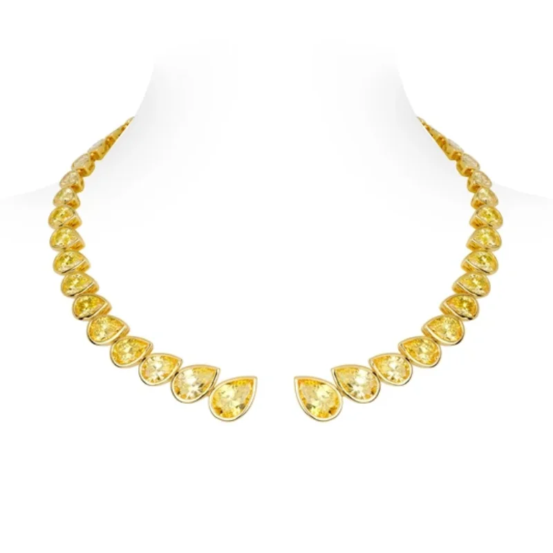 BELLUX, серебро 925, позолоченное желтое синтетическое циркониевое открытое ожерелье, грушевидное ожерелье с воротником для женщин, винтажные вечерние украшения
BELLUX, серебро 925, позолоченное желтое синтетическое циркониевое открытое ожерелье, грушевидное ожерелье с воротником для женщин, винтажные вечерние украшения