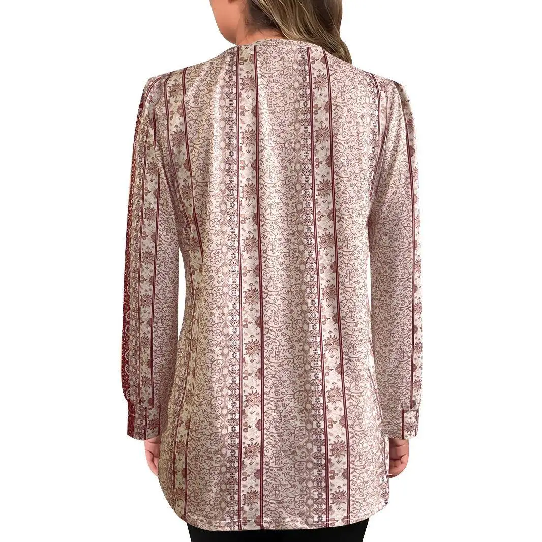 Elegant Vintage round Neck T-Shirt for plus Size Women Spring Autumn Pleated Print Casual Travel Wear City Walk Style
Elegant Vintage round Neck T-Shirt for plus Size Women Spring Autumn Pleated Print Casual Travel Wear City Walk Style