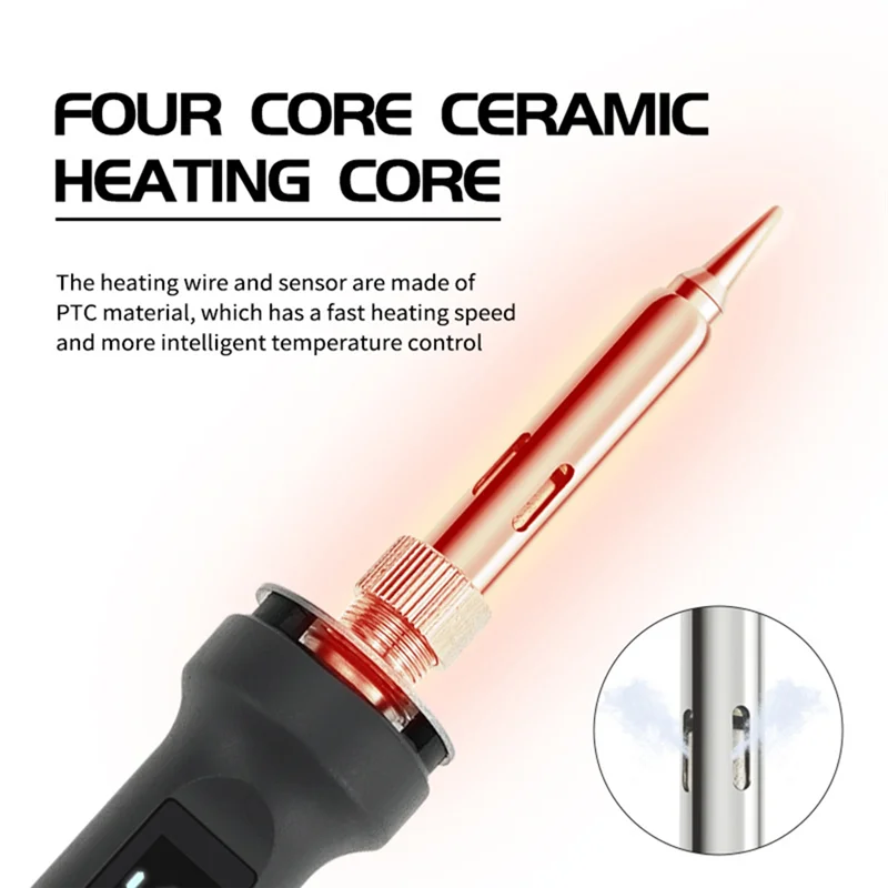 ABRW-100W Digital Electric Soldering Iron Kit Temperature Adjustable LCD Display Solder Rework Station Black EU Plug
ABRW-100W Digital Electric Soldering Iron Kit Temperature Adjustable LCD Display Solder Rework Station Black EU Plug