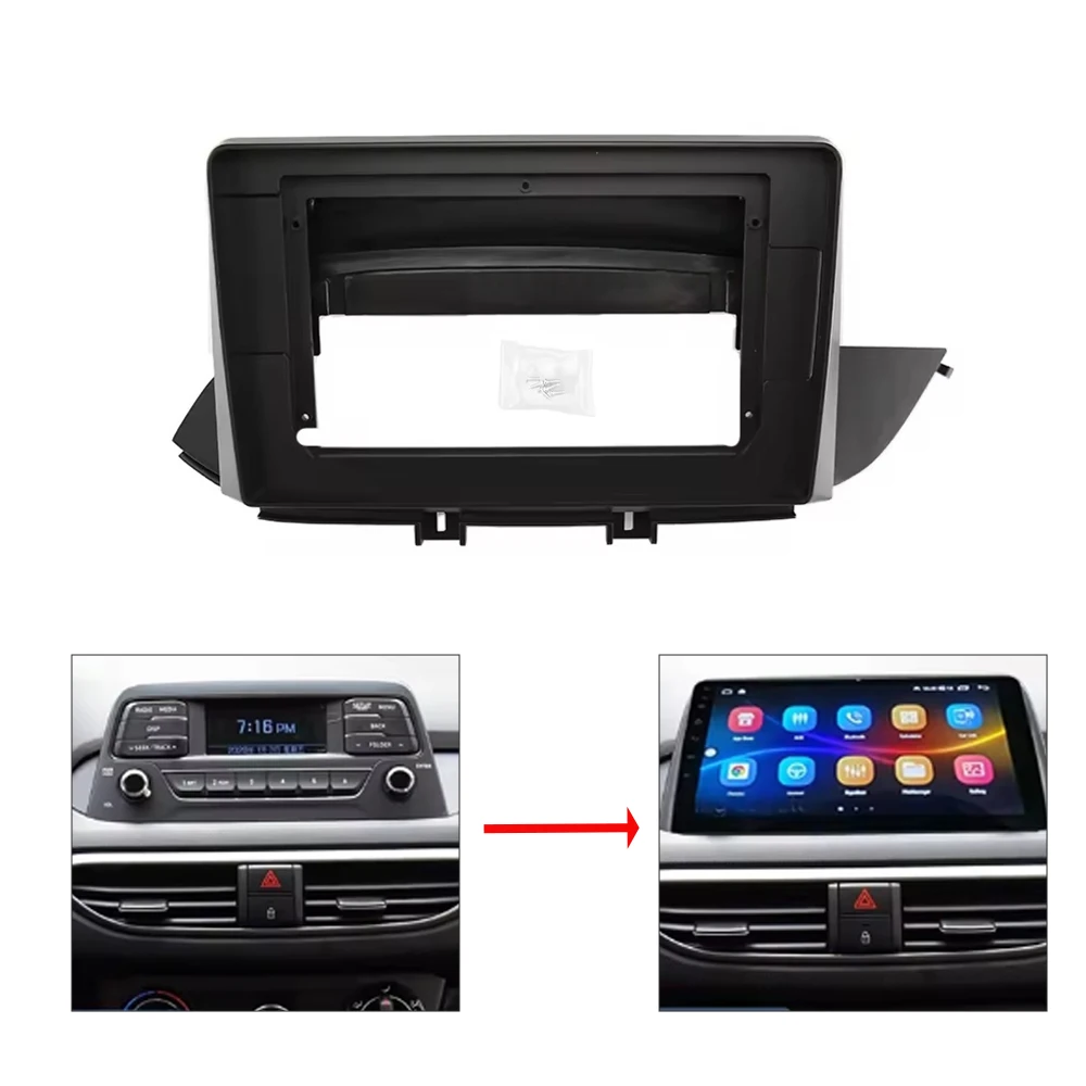 10-дюймовый автомобильный адаптер для передней панели для Hyundai Celesta Elantra 2017-2018 Android, комплект панели приборной панели
10-дюймовый автомобильный адаптер для передней панели для Hyundai Celesta Elantra 2017-2018 Android, комплект панели приборной панели