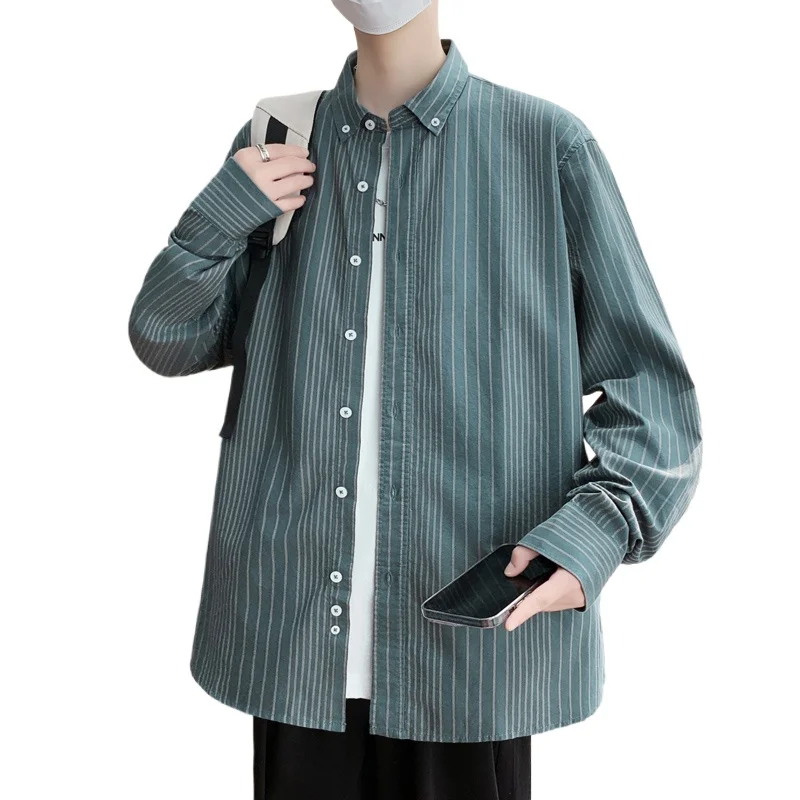 Men's Trendy Long Sleeve Shirt - Spring Summer 100% Cotton Breathable Light Business Stripe Shirt Minimalist Style Utility Wear
Men's Trendy Long Sleeve Shirt - Spring Summer 100% Cotton Breathable Light Business Stripe Shirt Minimalist Style Utility Wear