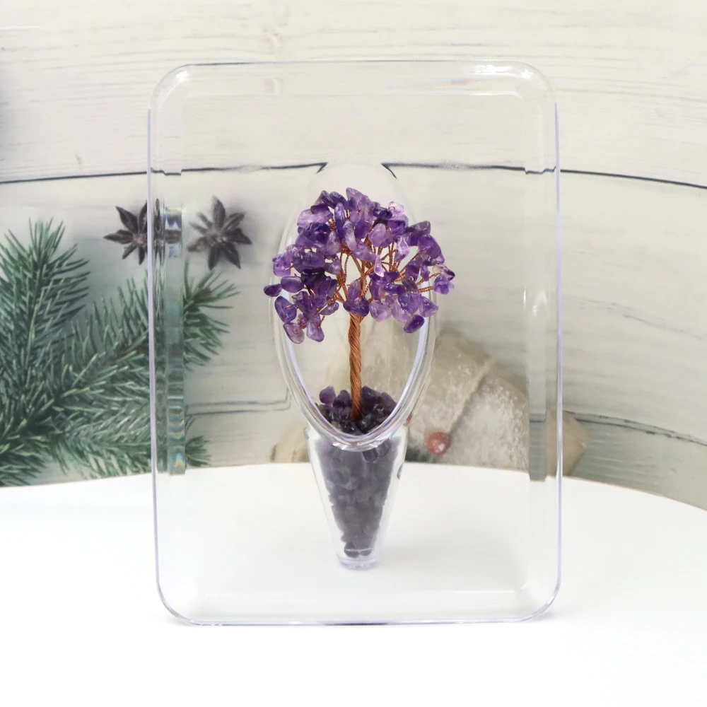 Natural Gemstone Macadam Clear Acrylic Small Tree Reiki Healing Feng Shui Crystal Tree Artificial Bonsai Tabletop Ornaments Gift
Natural Gemstone Macadam Clear Acrylic Small Tree Reiki Healing Feng Shui Crystal Tree Artificial Bonsai Tabletop Ornaments Gift