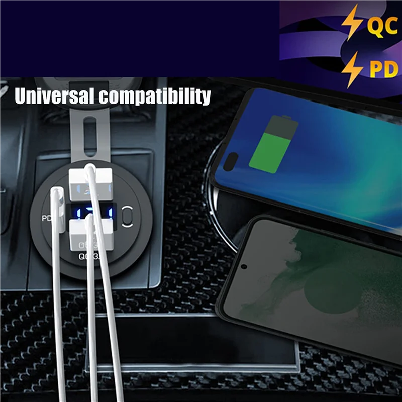 ABGB-3X USB-розетка 12 В, двойная быстрая зарядка с вольтметром и выключателем питания, многофункциональный USB-адаптер для зарядного устройства
ABGB-3X USB-розетка 12 В, двойная быстрая зарядка с вольтметром и выключателем питания, многофункциональный USB-адаптер для зарядного устройства