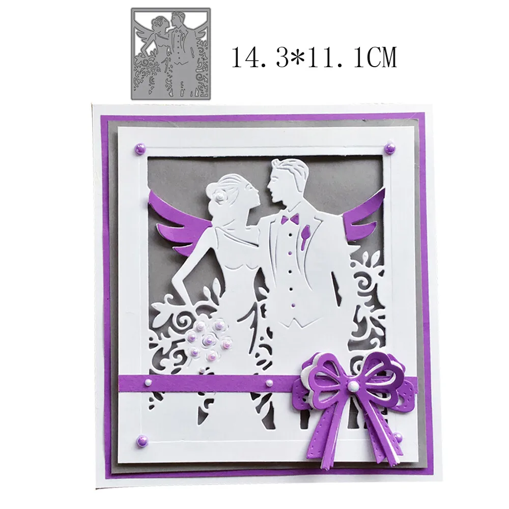 Wedding Couple metal cutting dies mold Scrapbooking paper craft knife mould blade punch template Embossing stencils 1PCS
Wedding Couple metal cutting dies mold Scrapbooking paper craft knife mould blade punch template Embossing stencils 1PCS