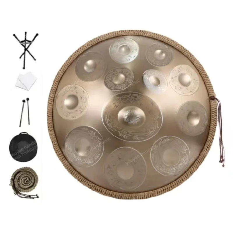 Carve Golden Handpan Drum, D Minor, Steel Tongue Drum, Beginner Percussion Instrument, Hand Drum Gift, 440Hz, 432Hz, 12, 10, 9 N
Carve Golden Handpan Drum, D Minor, Steel Tongue Drum, Beginner Percussion Instrument, Hand Drum Gift, 440Hz, 432Hz, 12, 10, 9 N