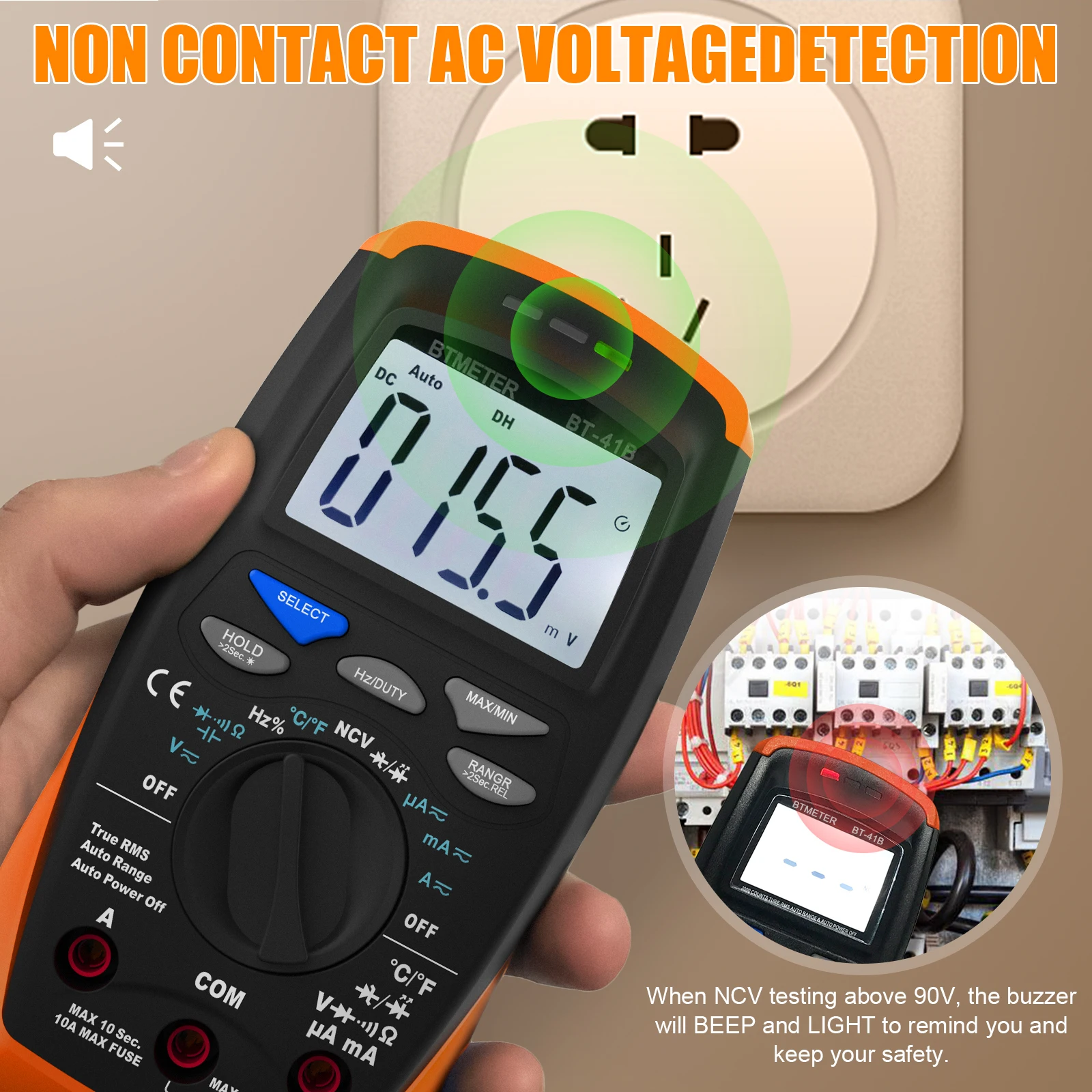 BTMETER Digital Multimeter Professional AC/DC Voltage Current Tester 6000counts High-Definition Display Automatic Control
BTMETER Digital Multimeter Professional AC/DC Voltage Current Tester 6000counts High-Definition Display Automatic Control