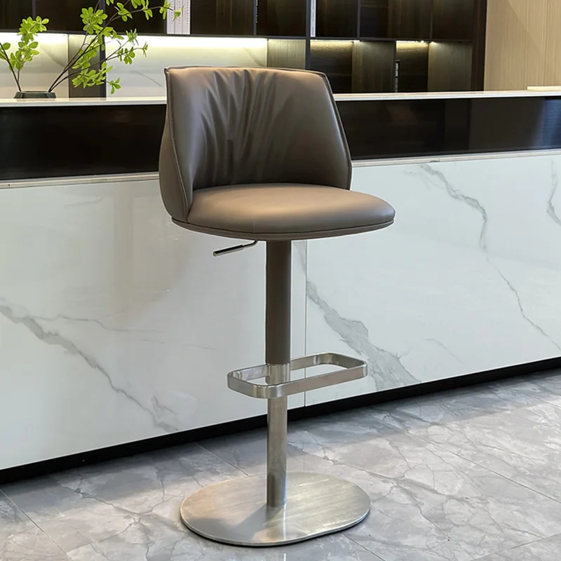 Lounge Design Bar Swivel Chairs Modern Luxury Adjustable Nordic Chair Metal Leather Chaise De Bar Haute Barbershop Furniture
Lounge Design Bar Swivel Chairs Modern Luxury Adjustable Nordic Chair Metal Leather Chaise De Bar Haute Barbershop Furniture