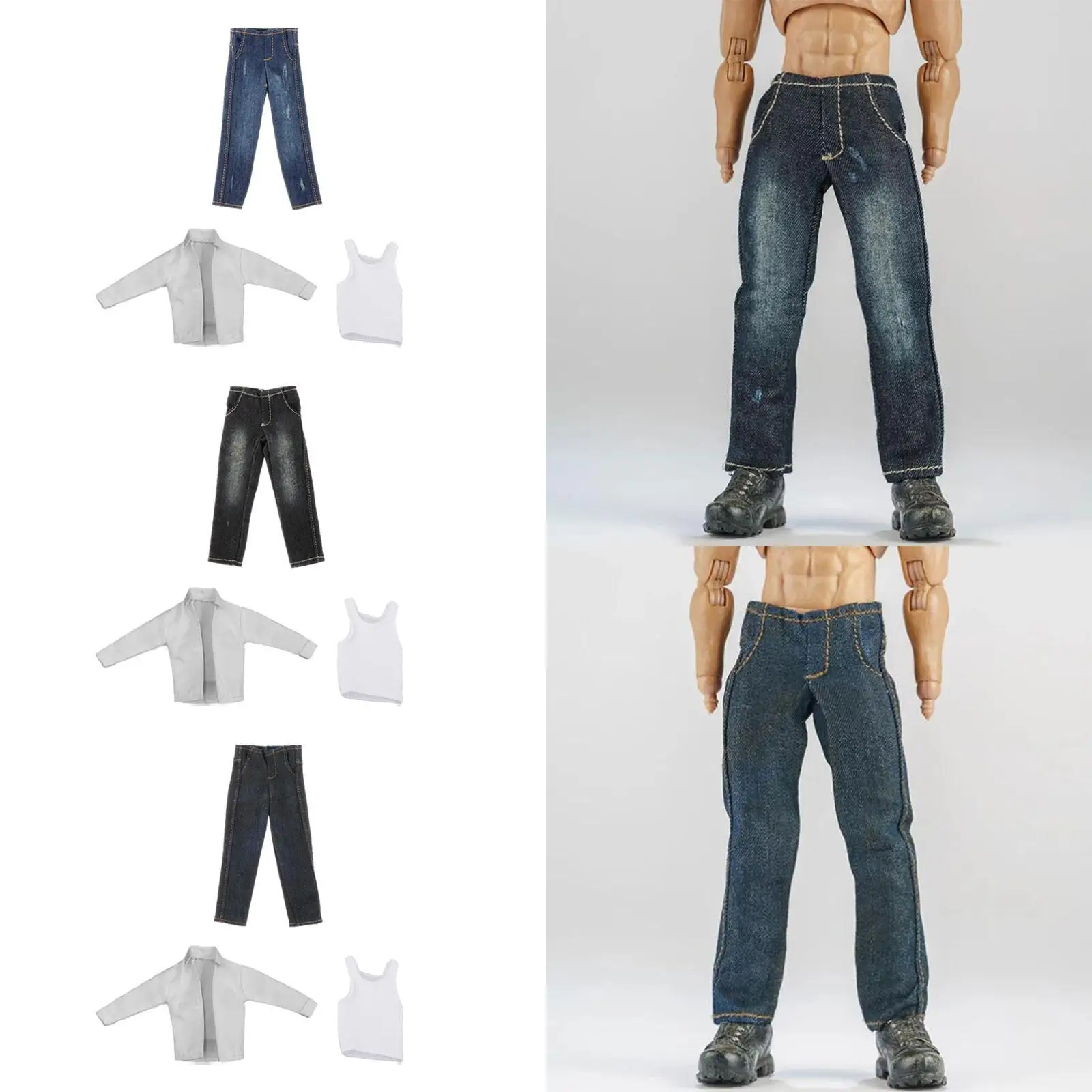 1:12 Scale Action Figures Shirt and Jeans Set Soft Accessories Doll Clothing
1:12 Scale Action Figures Shirt and Jeans Set Soft Accessories Doll Clothing