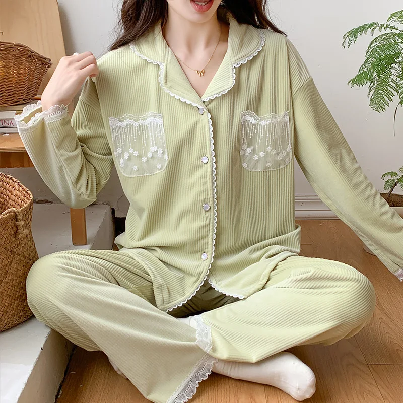 Velvet Women's Home Suit Pyjama Set Pajama Girl Underwear Women Set Autumn Winter New Warm Velour Nightie Lingerie Homewear
Velvet Women's Home Suit Pyjama Set Pajama Girl Underwear Women Set Autumn Winter New Warm Velour Nightie Lingerie Homewear