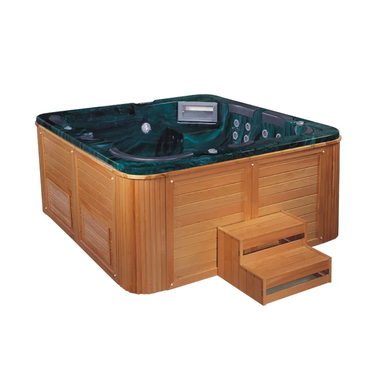 Роскошная уличная гидромассажная ванна с массажными форсунками, круглая, новая технология, портативная, белая акриловая, для улицы, с деревянной отделкой
Роскошная уличная гидромассажная ванна с массажными форсунками, круглая, новая технология, портативная, белая акриловая, для улицы, с деревянной отделкой