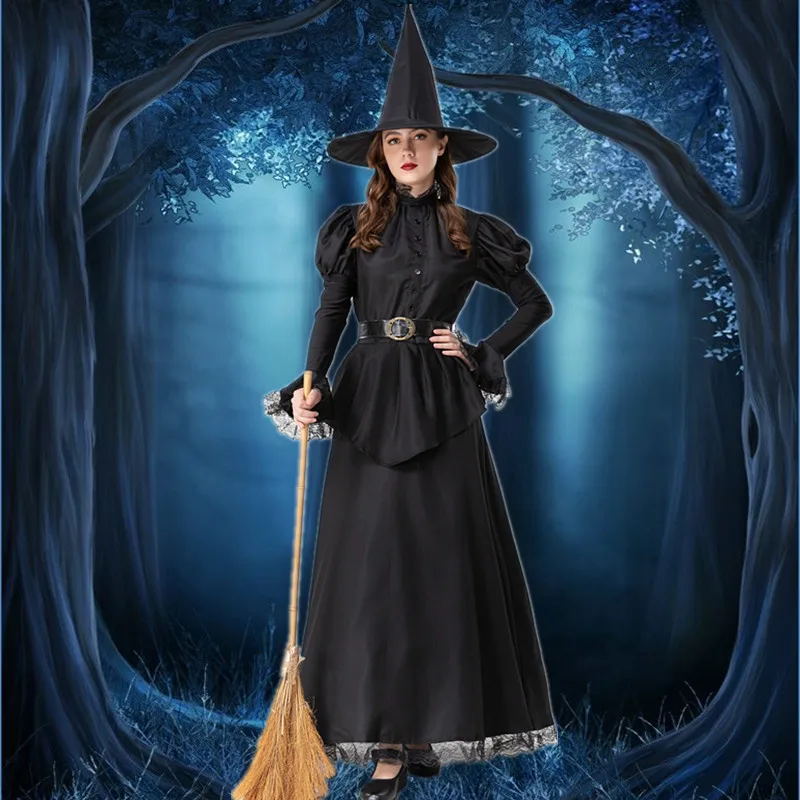 Black Witch Long Dress Cosplay Costume Halloween Adult Party Performance Outfit the Wizard of Oz Stage Costume
Black Witch Long Dress Cosplay Costume Halloween Adult Party Performance Outfit the Wizard of Oz Stage Costume