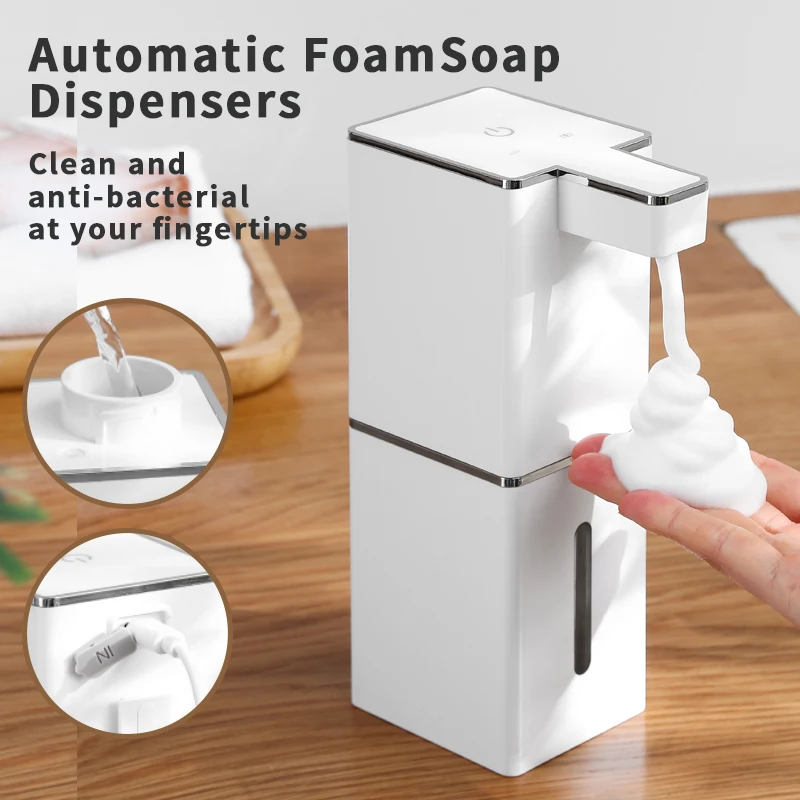 Автоматический дозатор мыла Бесконтактный дозатор пенного мыла 380 мл USB перезаряжаемый электрический 4-уровневый регулируемый дозатор пенного мыла
Автоматический дозатор мыла Бесконтактный дозатор пенного мыла 380 мл USB перезаряжаемый электрический 4-уровневый регулируемый дозатор пенного мыла