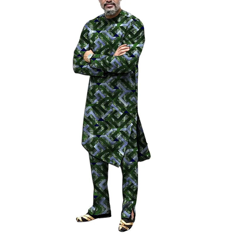 African Print Couture Men's Pant Set V-neck Shirt With Elastic Waist Trousers Tailor Made Ankara Outfits Party Wear
African Print Couture Men's Pant Set V-neck Shirt With Elastic Waist Trousers Tailor Made Ankara Outfits Party Wear