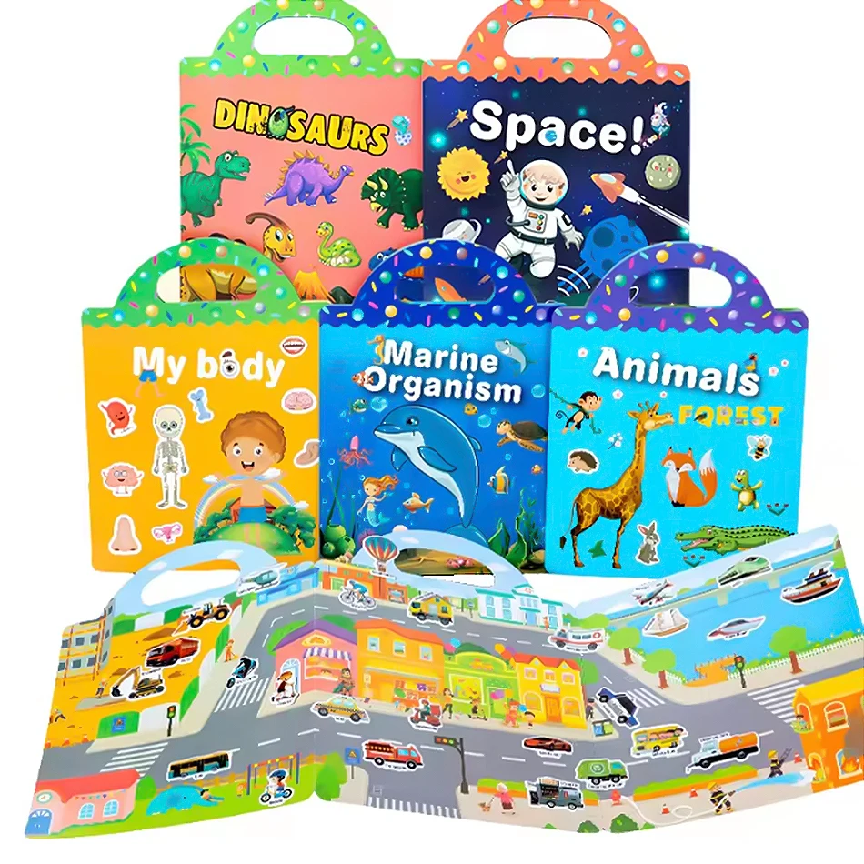 Многоразовая книга-наклейки с мультяшными героями для детей, развивающая игра-головоломка DIY, классические обучающие игрушки для детей 2-4 лет, подарки
Многоразовая книга-наклейки с мультяшными героями для детей, развивающая игра-головоломка DIY, классические обучающие игрушки для детей 2-4 лет, подарки