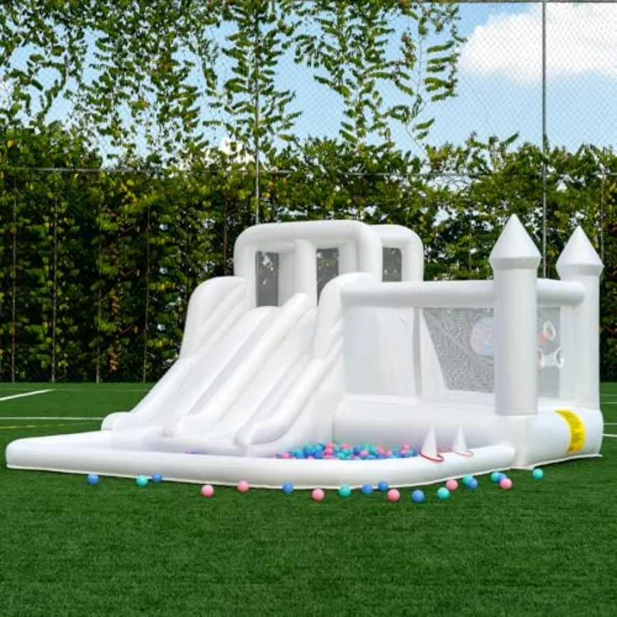 12.5FTx10.6FT Oxford White Bounce House Inflatable Castle with Slide and Ball Pool Medium to Large Inflatable Bounce House for
12.5FTx10.6FT Oxford White Bounce House Inflatable Castle with Slide and Ball Pool Medium to Large Inflatable Bounce House for