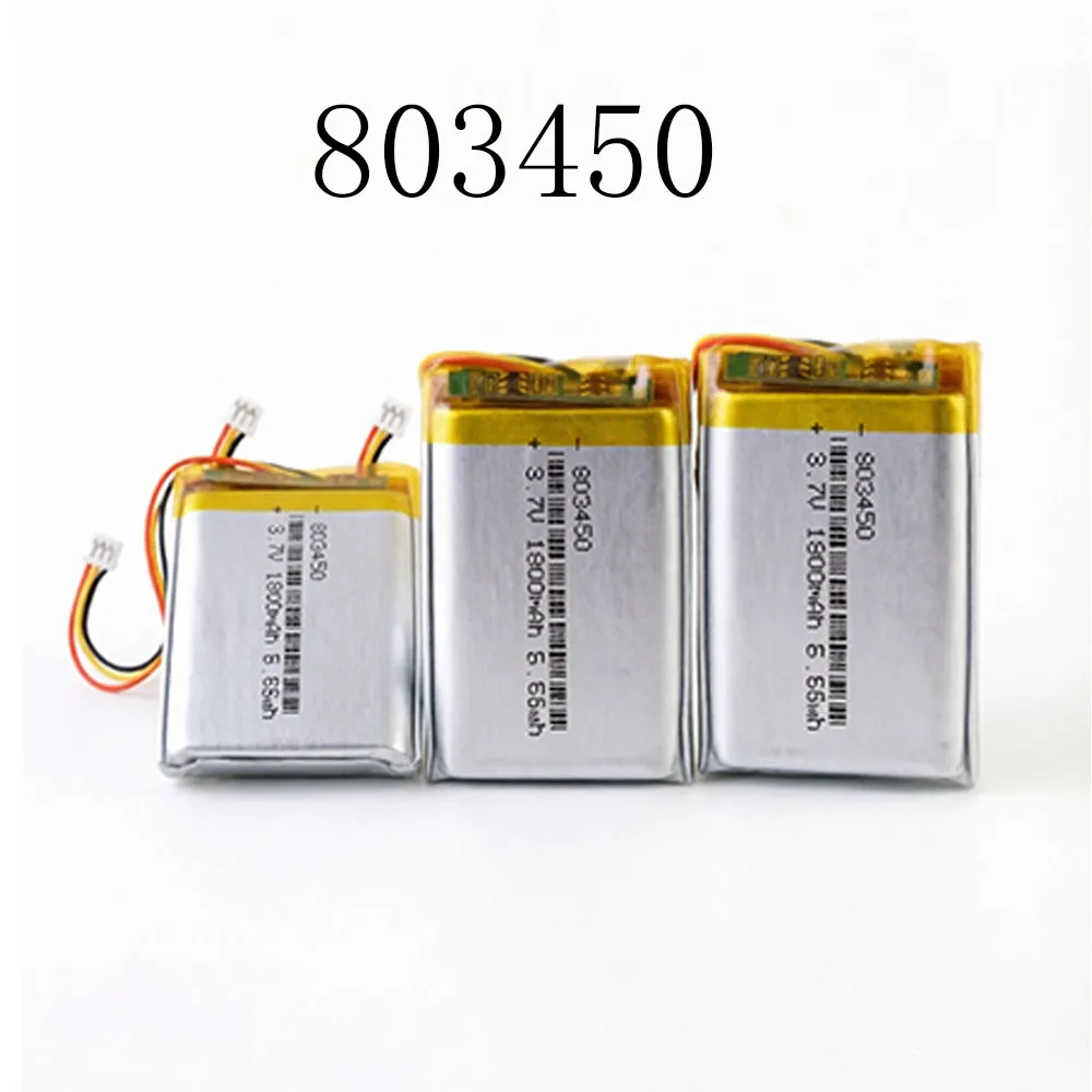 ISUNOO 803450 3.7V 1500mAh Li-Polymer LiPo Rechargeable Battery With PH 1.25mm 3pin Connector For MP3 DVD PAD Camera GPS Laptop
ISUNOO 803450 3.7V 1500mAh Li-Polymer LiPo Rechargeable Battery With PH 1.25mm 3pin Connector For MP3 DVD PAD Camera GPS Laptop