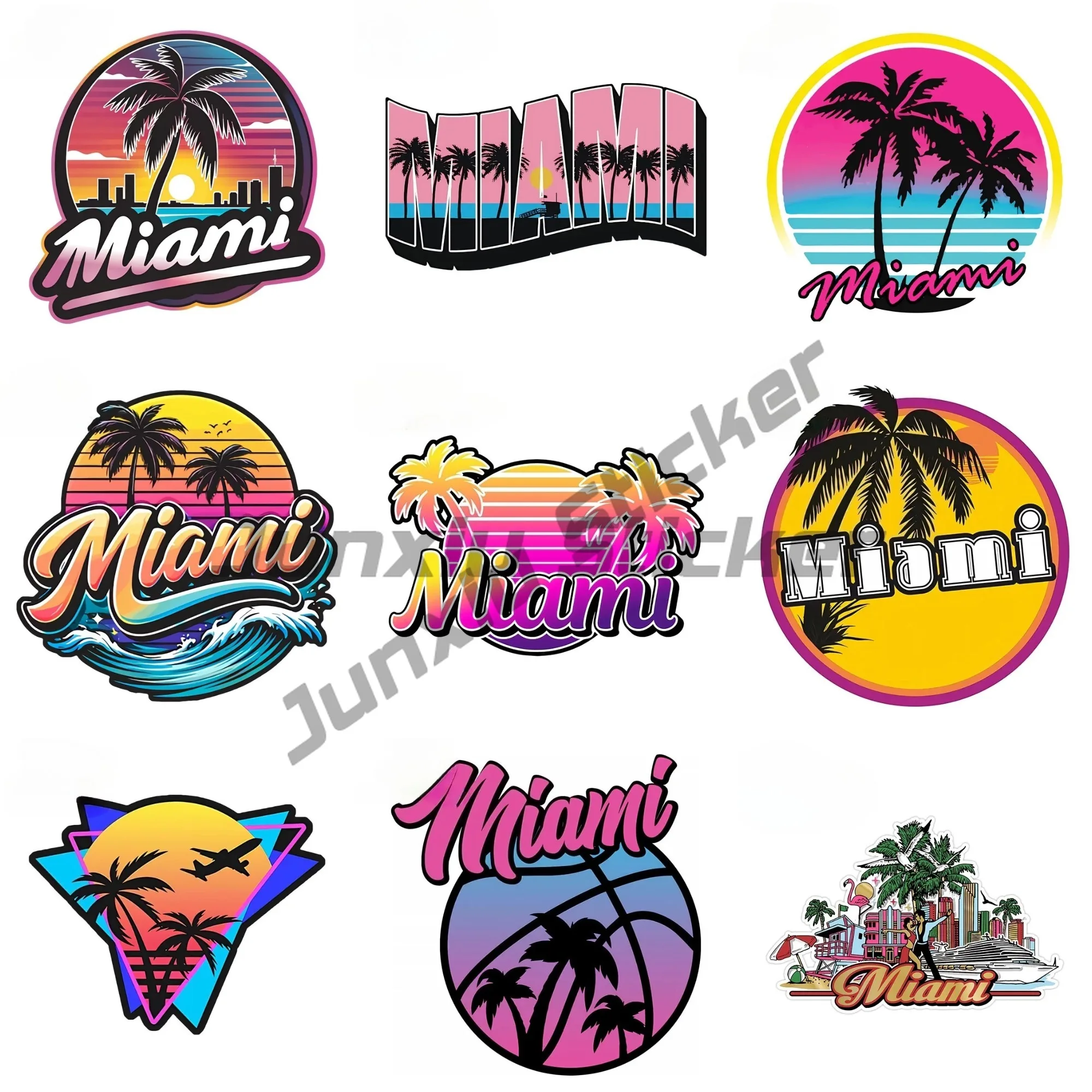 Miami Palm Stickers Personal Creative Trunk Decals Occlusion Scratch Waterproof Sunscreen JDM Trolley SUV Accessories
Miami Palm Stickers Personal Creative Trunk Decals Occlusion Scratch Waterproof Sunscreen JDM Trolley SUV Accessories