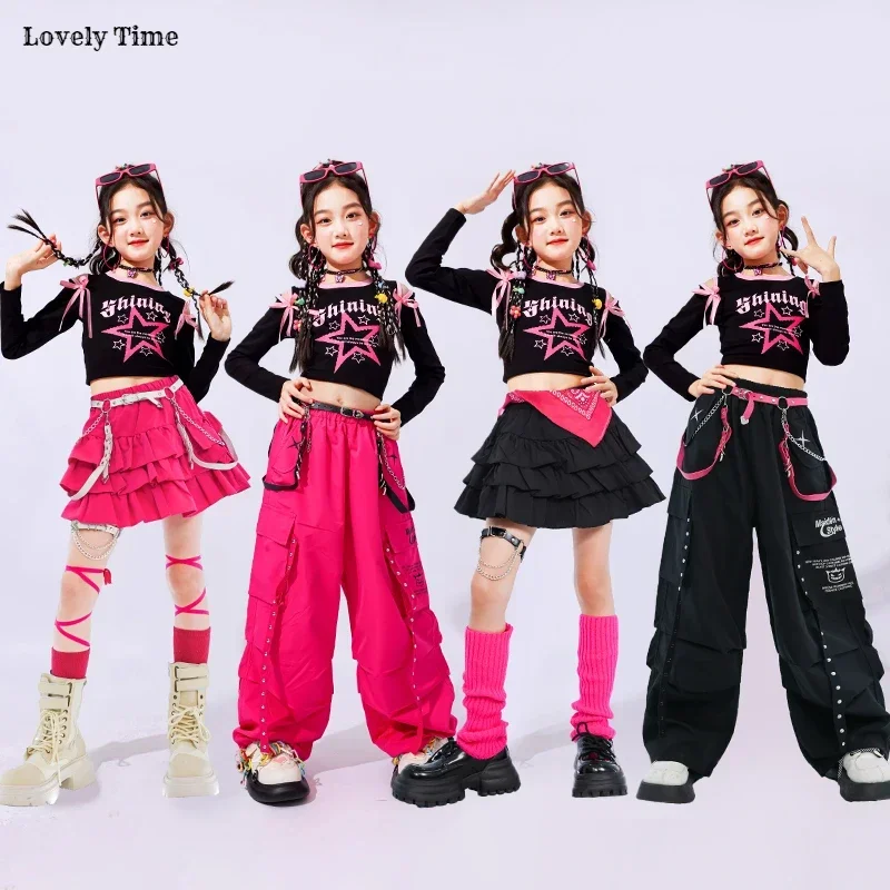 Hip Hop Girls K-pop Off Shoulder Crop Top Cargo Pants Kids Streetwear Skirts Jazz Costumes Child Sweet Street Dance Clothes Sets
Hip Hop Girls K-pop Off Shoulder Crop Top Cargo Pants Kids Streetwear Skirts Jazz Costumes Child Sweet Street Dance Clothes Sets