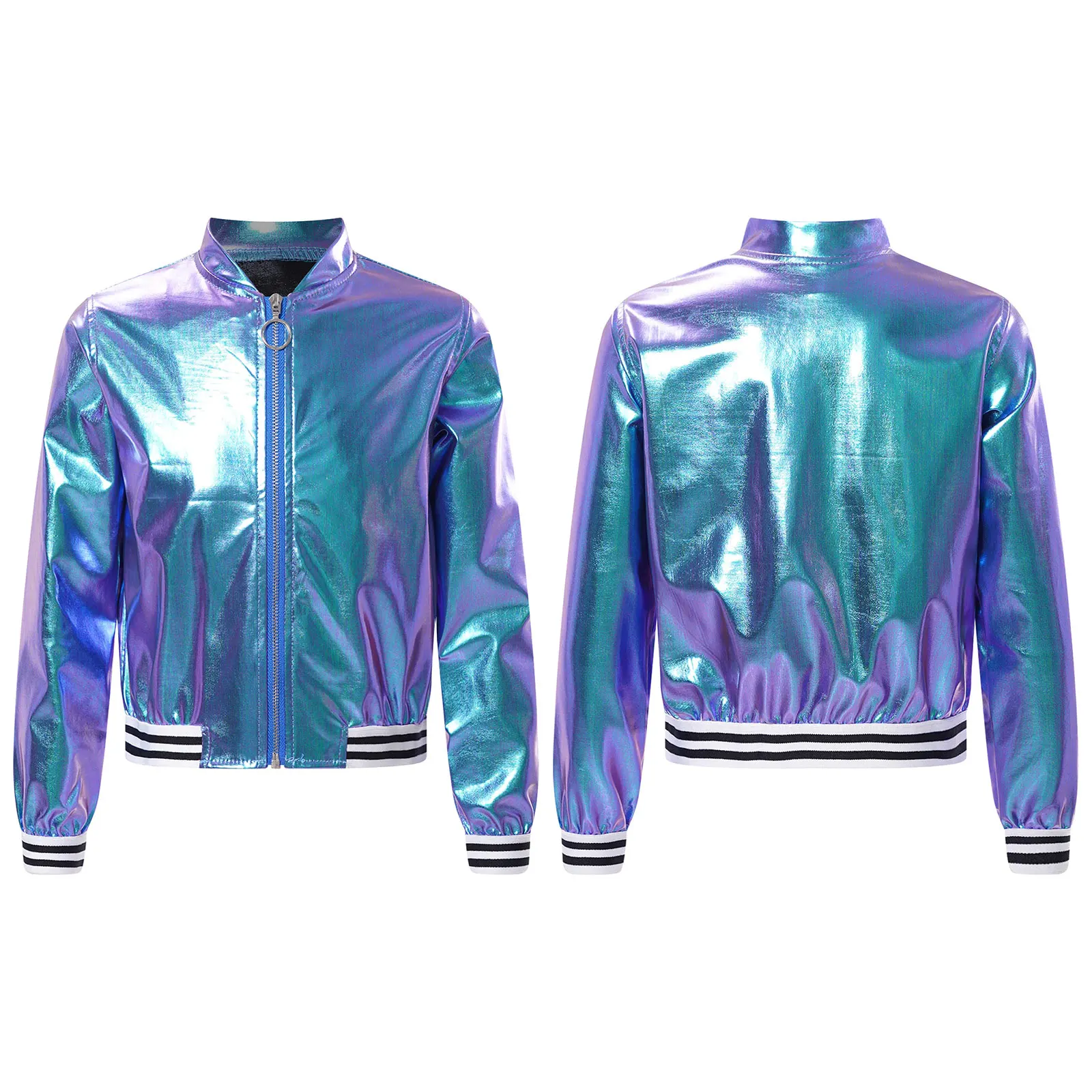 Kids Metallic Dance Bomber Jacket 11 S63096146518c4ef1959d096d6f1cec91d