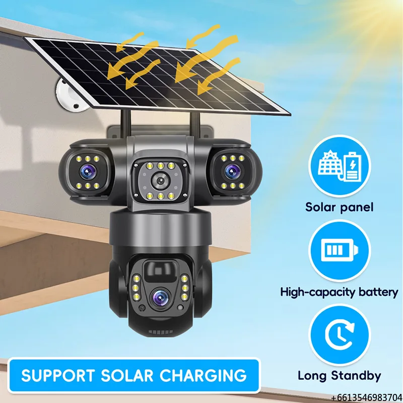 Regis V380 Pro 3 Lens 4G SIM Card Outdoor IP CCTV Security PTZ Night Vision Human Detection Solar Camera Built-in Siren Cloud
Regis V380 Pro 3 Lens 4G SIM Card Outdoor IP CCTV Security PTZ Night Vision Human Detection Solar Camera Built-in Siren Cloud