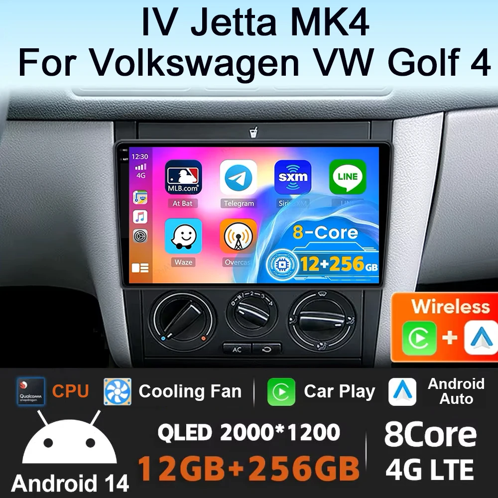 Android 14 для Volkswagen Golf Mk 4 2004-2008 Автомобильный радиоприемник Carplay Мультимедийный плеер GPS-навигация BT 4G Wi-Fi Видео Стерео без 2din
Android 14 для Volkswagen Golf Mk 4 2004-2008 Автомобильный радиоприемник Carplay Мультимедийный плеер GPS-навигация BT 4G Wi-Fi Видео Стерео без 2din