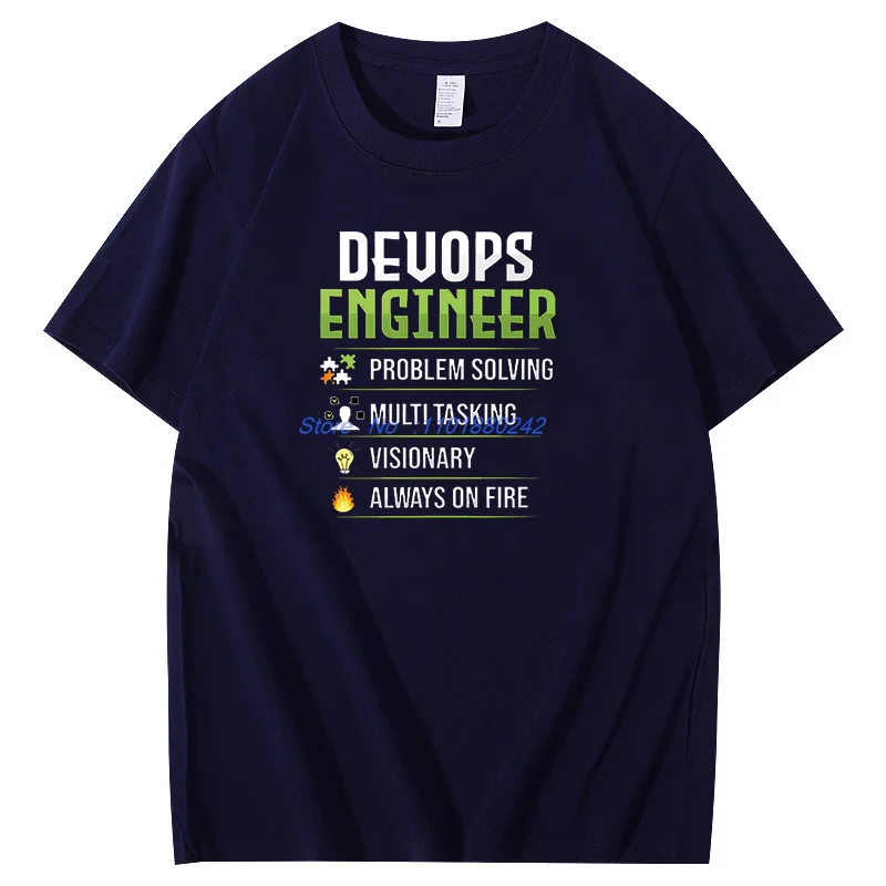 Футболки с рисунком Devops Engineer, новые летние рубашки и футболки, подарки на день рождения, футболка, хлопковые футболки с короткими рукавами, мужская одежда 
Футболки с рисунком Devops Engineer, новые летние рубашки и футболки, подарки на день рождения, футболка, хлопковые футболки с короткими рукавами, мужская одежда