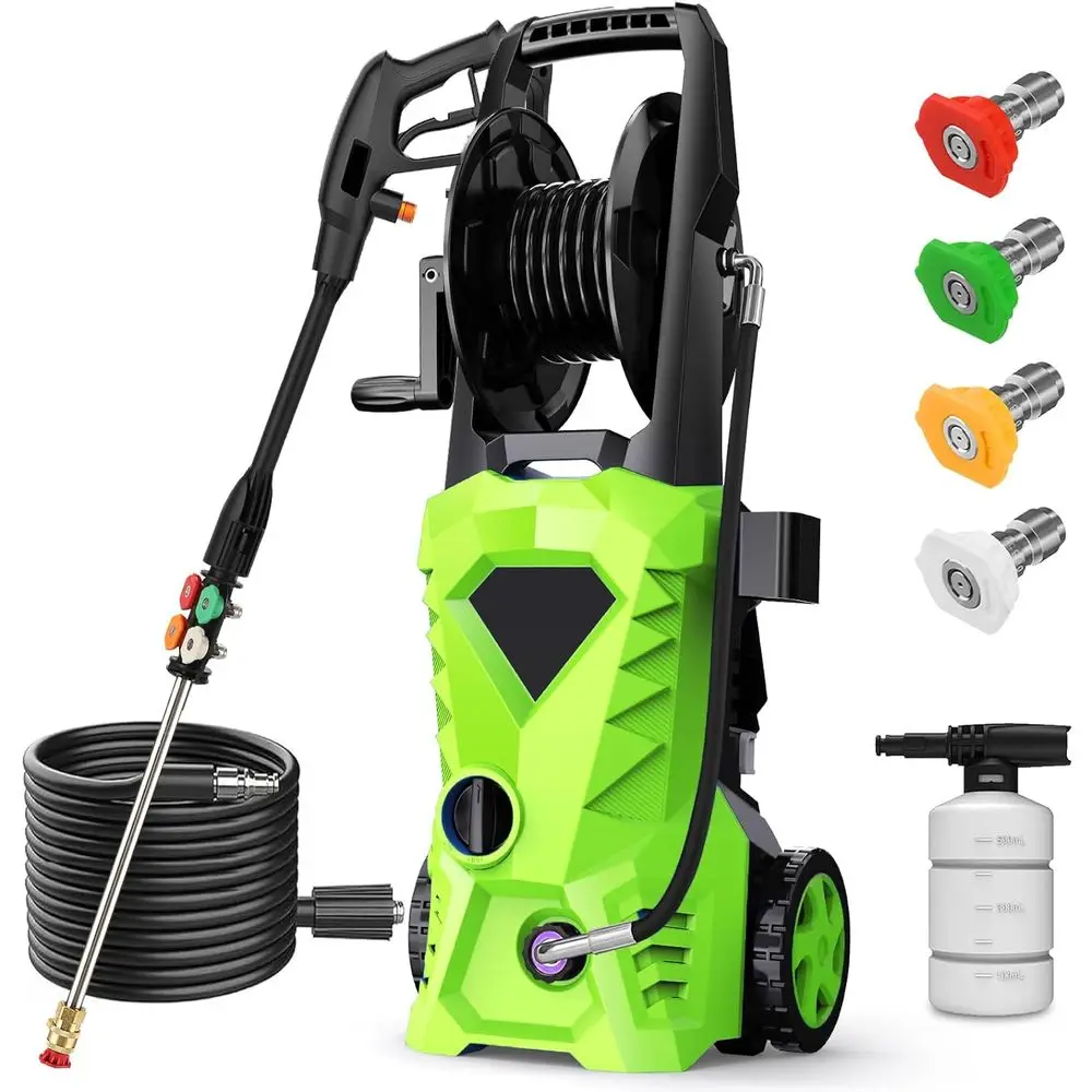 5000PSI Electric Prure Washer - 2025 New Power Washer with Upgraded 33t Prure Washer Hose , oam Cannon, 4 Nozzle Set, Power Wash
5000PSI Electric Prure Washer - 2025 New Power Washer with Upgraded 33t Prure Washer Hose , oam Cannon, 4 Nozzle Set, Power Wash