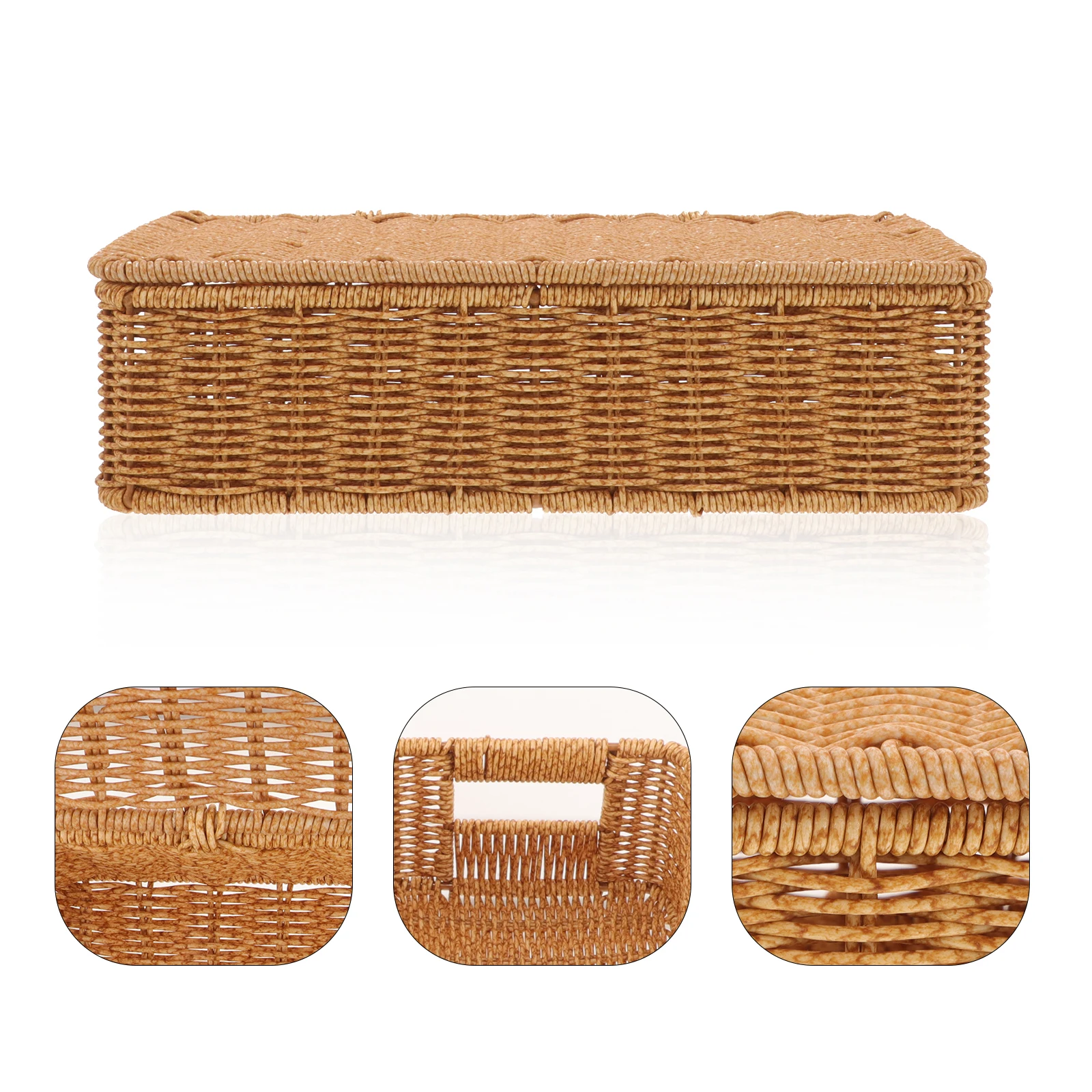 European Style Storage Box Desktop Woven Basket Household Organizer Countertop Decorative Bin Portable Sundries Container
European Style Storage Box Desktop Woven Basket Household Organizer Countertop Decorative Bin Portable Sundries Container