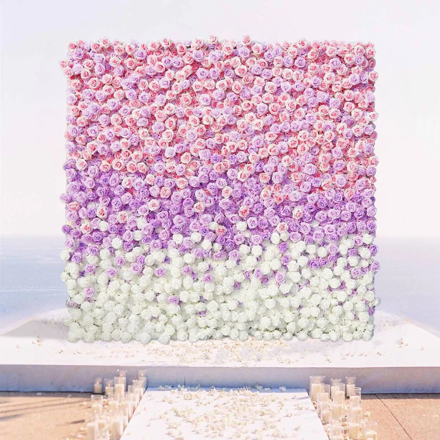Uflower 5D Wedding Pink Purple Rose Artificial Flower Wall Row Arch Backdrop Fabric Floral Event Party Prop Floral Arrangement 
Uflower 5D Wedding Pink Purple Rose Artificial Flower Wall Row Arch Backdrop Fabric Floral Event Party Prop Floral Arrangement