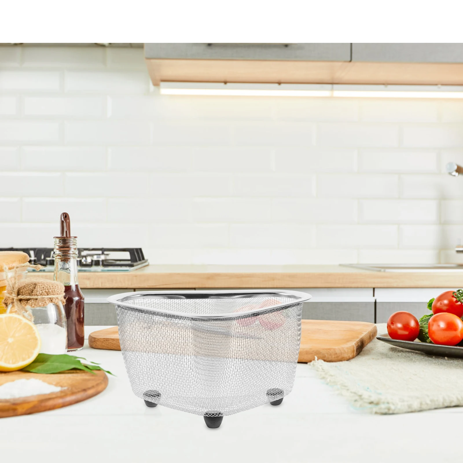 Triangle Sink Rack Kitchen Sponge Holder Stainless Steel Strainers Food Sink Sponge Holder Scraps Compost Pail Organizer
Triangle Sink Rack Kitchen Sponge Holder Stainless Steel Strainers Food Sink Sponge Holder Scraps Compost Pail Organizer