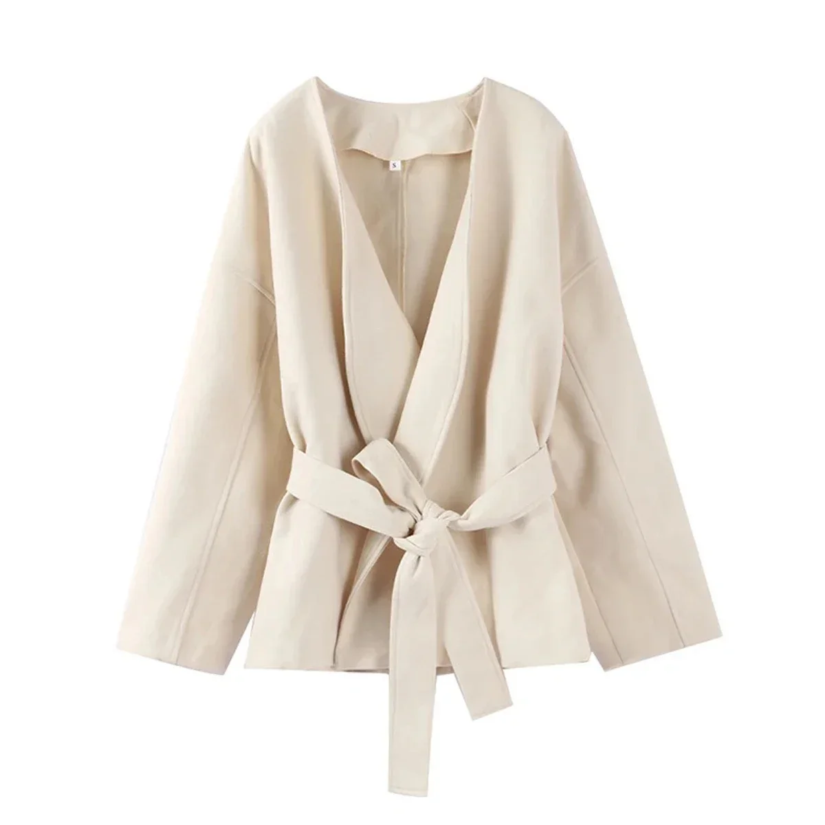 Fashion Solid Lace Up Fleece Coat Belt For Women Elegant V-neck Long Sleeve Jacket 2025 Autumn Winter New Lady Street Outerwear
Fashion Solid Lace Up Fleece Coat Belt For Women Elegant V-neck Long Sleeve Jacket 2025 Autumn Winter New Lady Street Outerwear