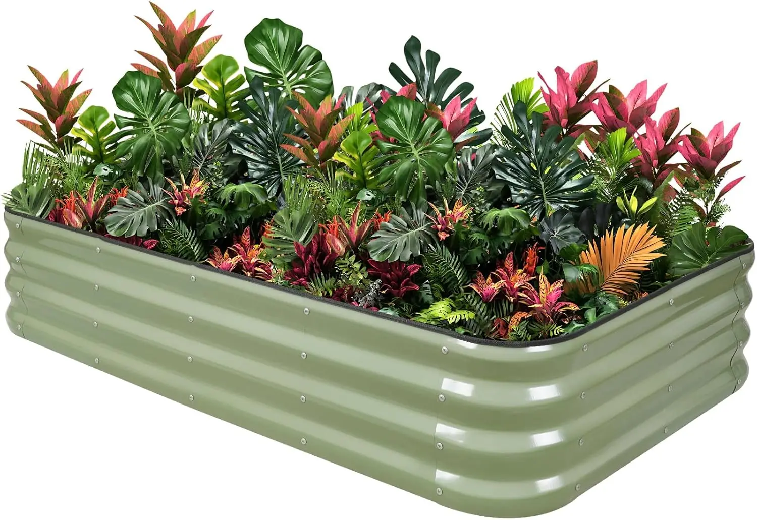 Raised Garden Bed -5X3X1 Galvanized Planter Box for Outdoor Gardening,4 in 1 Modular Raised Bed Kit with Protective Tape
Raised Garden Bed -5X3X1 Galvanized Planter Box for Outdoor Gardening,4 in 1 Modular Raised Bed Kit with Protective Tape
