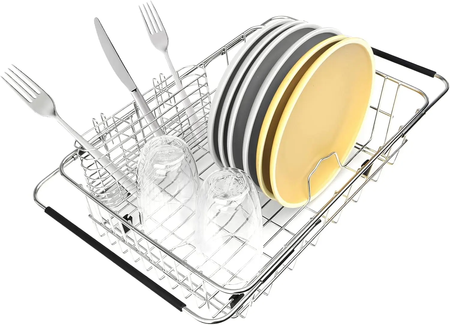 304 Stainless Steel Drying Rack, Expandable, Adjustable Inside The Sink (up to 9 Upright Utensils)
304 Stainless Steel Drying Rack, Expandable, Adjustable Inside The Sink (up to 9 Upright Utensils)