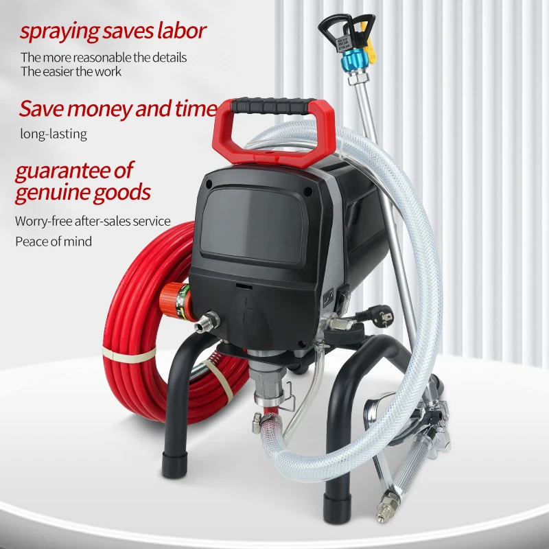 Удобный электрический безвоздушный распылитель латексной краски высокого давления для бытовой многофункциональной маломасштабной строительной краски. Краска
Удобный электрический безвоздушный распылитель латексной краски высокого давления для бытовой многофункциональной маломасштабной строительной краски. Краска