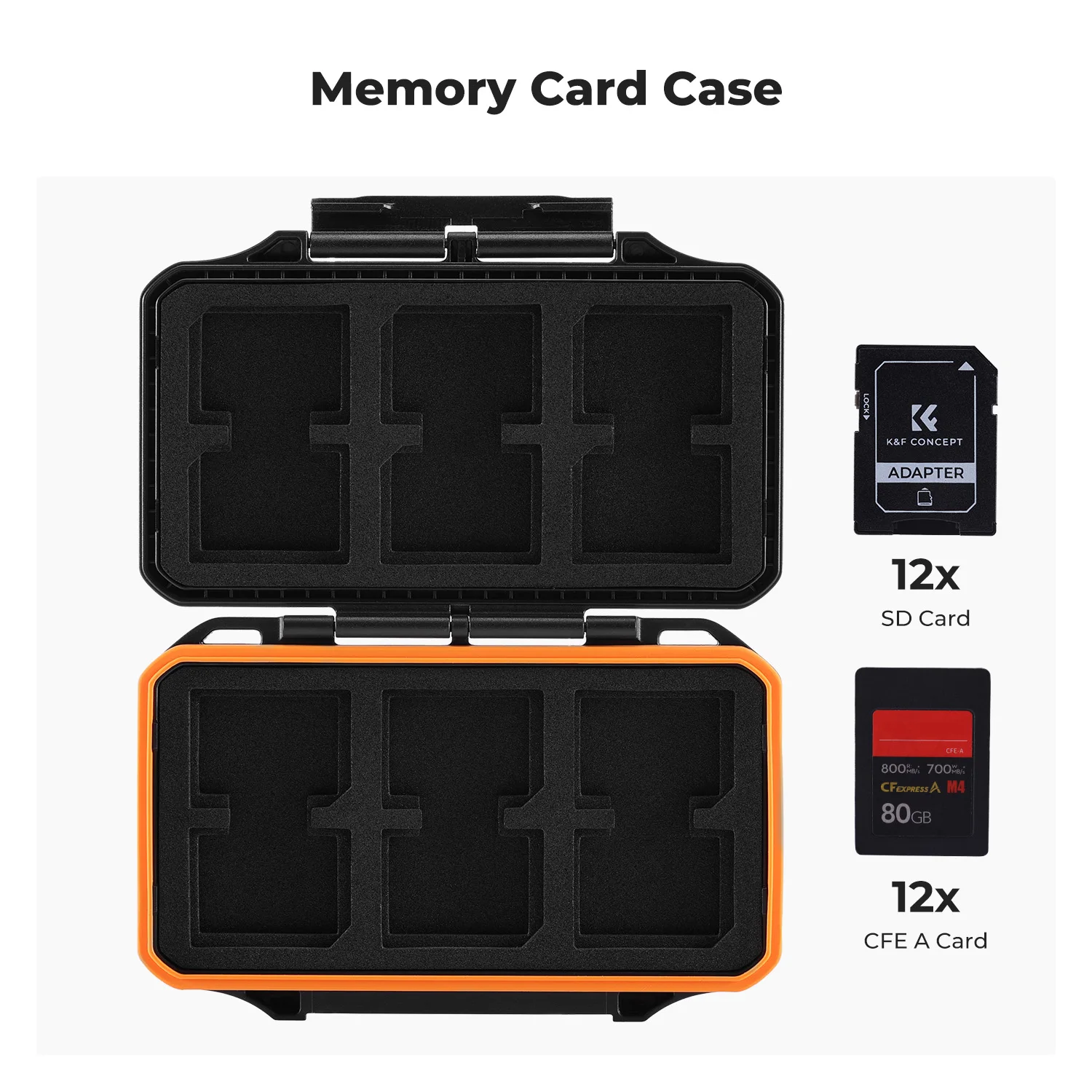 K&F CONCEPT Memory Card Case Water-Resistant Memory Card SD/TF Card Storage Carring Case 6/24/28/36 Slots Card Protection Box
K&F CONCEPT Memory Card Case Water-Resistant Memory Card SD/TF Card Storage Carring Case 6/24/28/36 Slots Card Protection Box