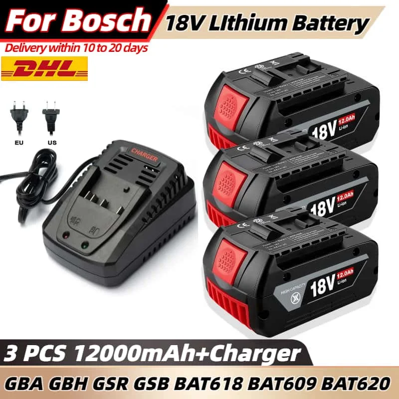 NEW For BOSCH Authentic 18V 10.0Ah LITHIUM-ION BATTERY GBA 18V 12.0Ah 18V Professional GBA GSR GSB BAT618 BAT609 w/Fuel Guage
NEW For BOSCH Authentic 18V 10.0Ah LITHIUM-ION BATTERY GBA 18V 12.0Ah 18V Professional GBA GSR GSB BAT618 BAT609 w/Fuel Guage