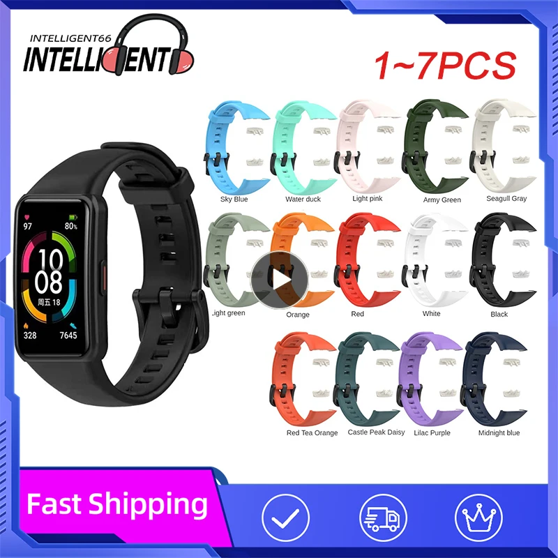 Сменный ремешок для Huawei Band 6, силиконовый браслет для наручных часов Honor Band 6, Часовые аксессуары, 1-7 шт.
Сменный ремешок для Huawei Band 6, силиконовый браслет для наручных часов Honor Band 6, Часовые аксессуары, 1-7 шт.