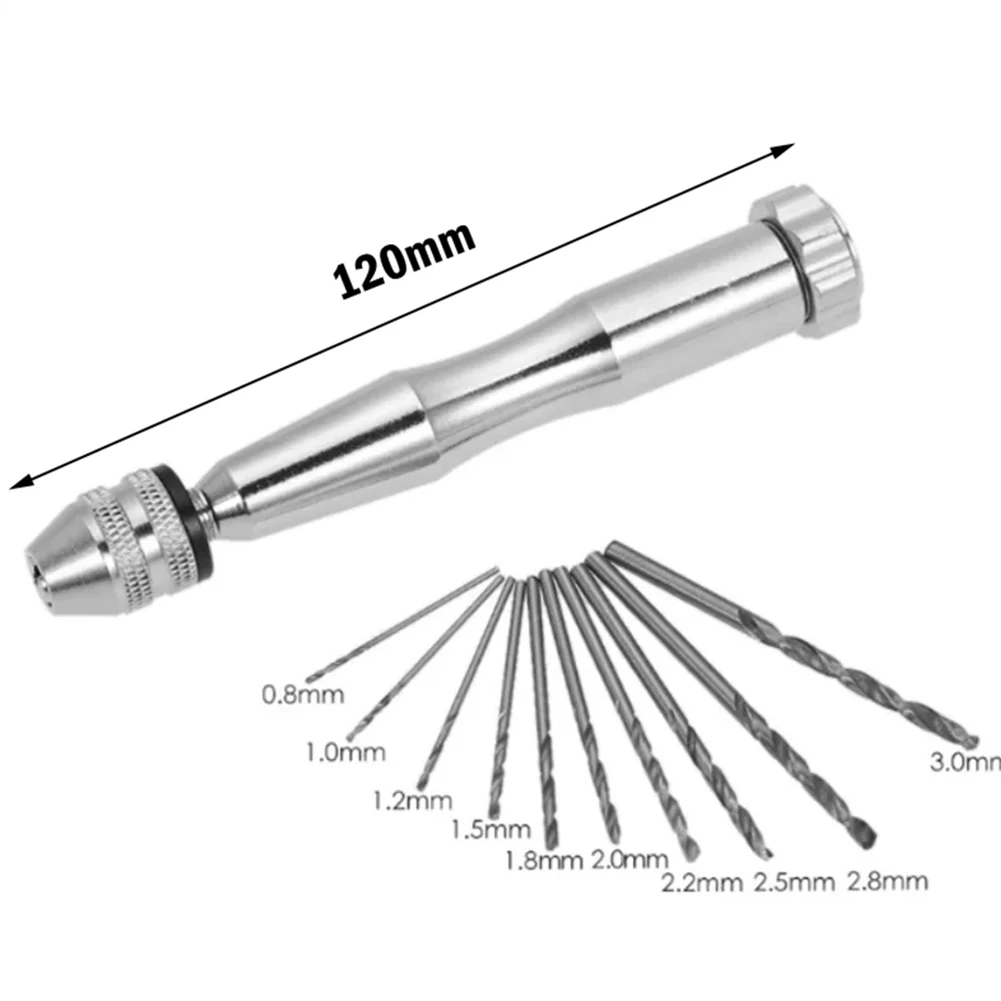 Manual Drill Chuck Small Hand Drill HSS Steel Hand Drill With 10 Drill Bits 0.3-3.5mm Drill Drilling Rotary Tools
Manual Drill Chuck Small Hand Drill HSS Steel Hand Drill With 10 Drill Bits 0.3-3.5mm Drill Drilling Rotary Tools