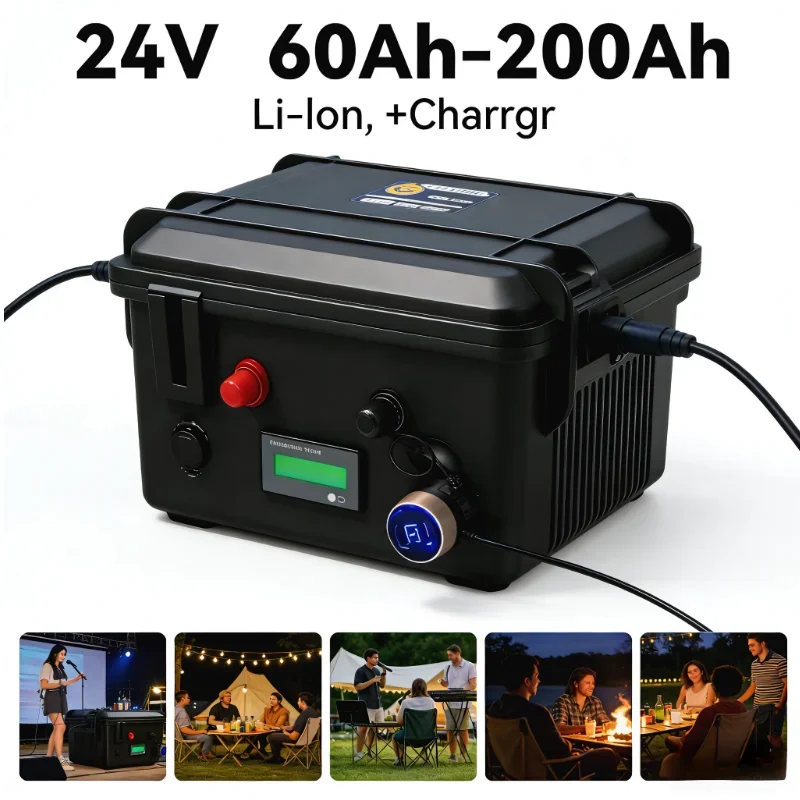 Wide Application 24V Lithium-Ion Rechargeable Battery 60Ah 80Ah 120Ah 150Ah 180Ah 200Ah
Wide Application 24V Lithium-Ion Rechargeable Battery 60Ah 80Ah 120Ah 150Ah 180Ah 200Ah
