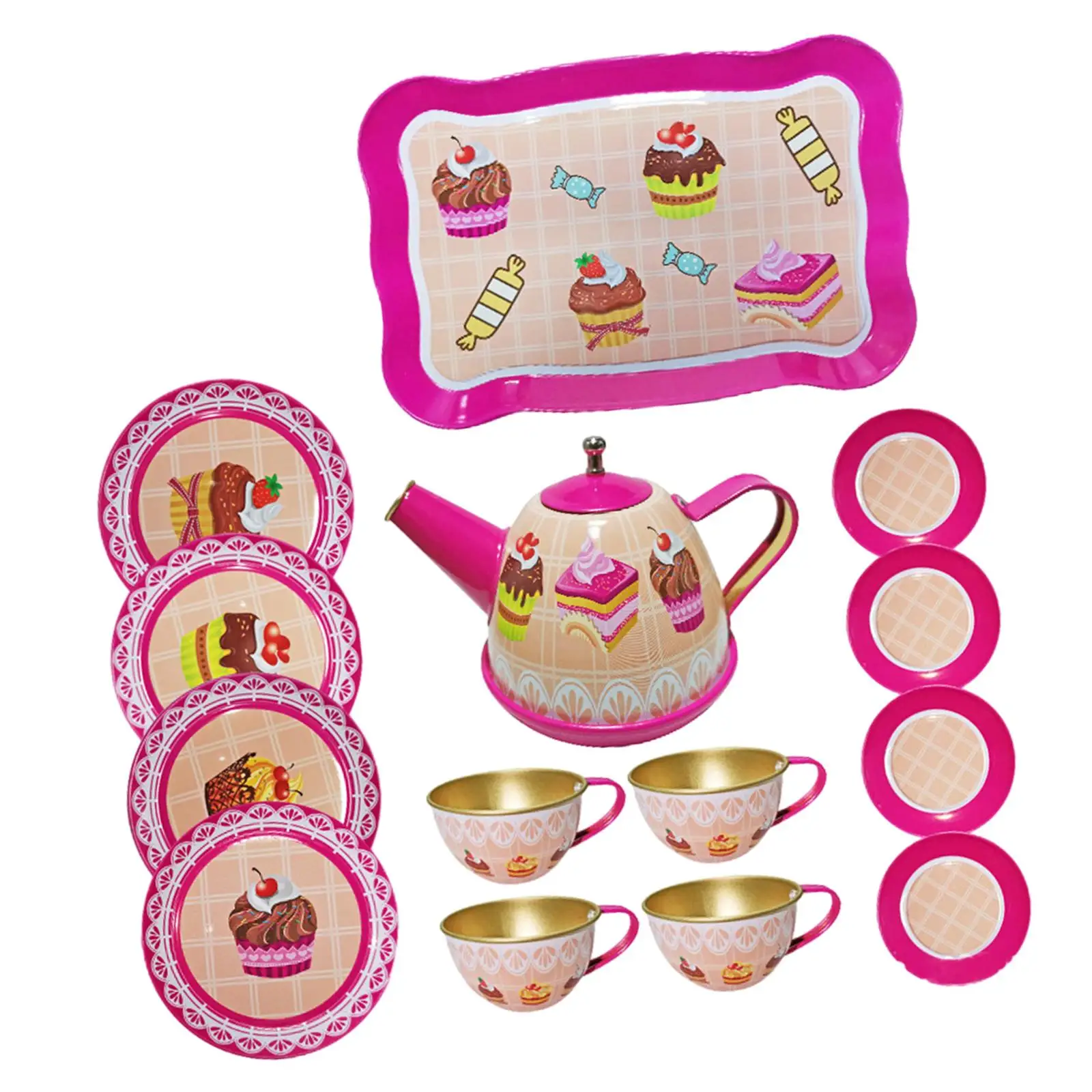 Little Girl Tea Party Set Teapot Cups Dishes Role Play Realistic, Kitchen Pretend Play Toys for 3 4 5 6
Little Girl Tea Party Set Teapot Cups Dishes Role Play Realistic, Kitchen Pretend Play Toys for 3 4 5 6