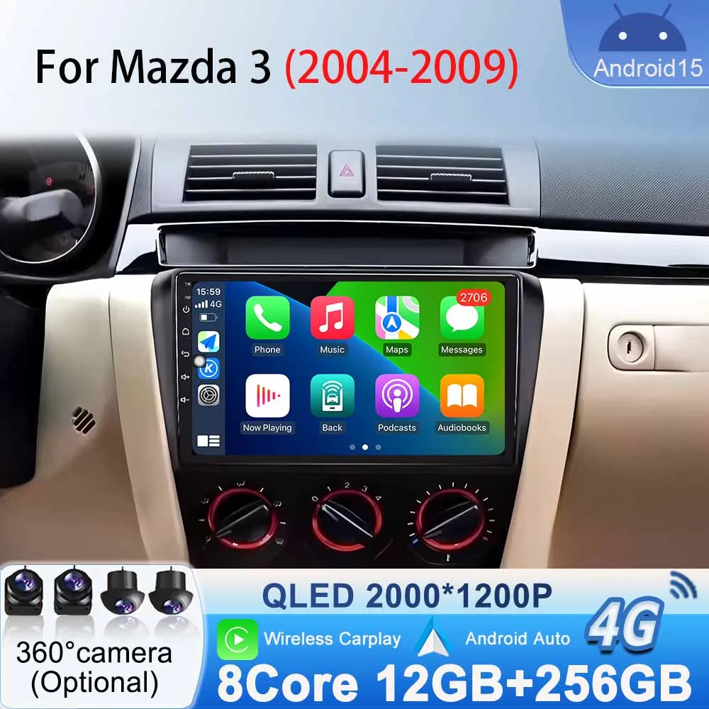 DSP Head Unit Android15 for Mazda 3 2004 2005 2006 2007 2008 2009 Car Radio Stereo Multimedia Video Player Carplay GPS Navigaion
DSP Head Unit Android15 for Mazda 3 2004 2005 2006 2007 2008 2009 Car Radio Stereo Multimedia Video Player Carplay GPS Navigaion