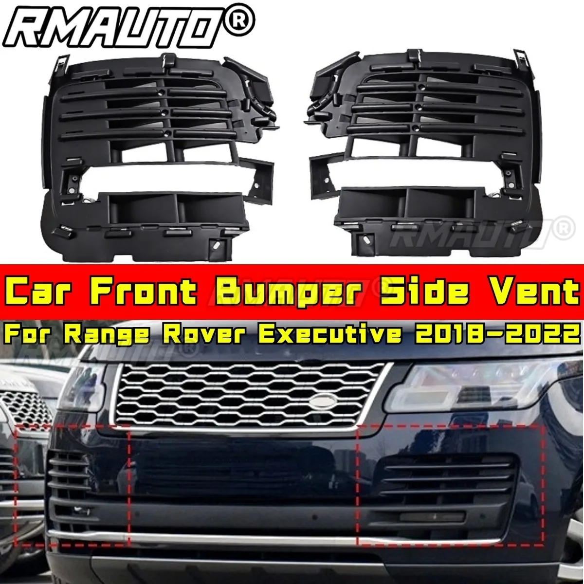 Для Range Rover Executive 2018-2022 комплект кузова автомобиля передний бампер боковое вентиляционное отверстие крышки боковое вентиляционное отверстие автомобильные аксессуары 
Для Range Rover Executive 2018-2022 комплект кузова автомобиля передний бампер боковое вентиляционное отверстие крышки боковое вентиляционное отверстие автомобильные аксессуары
