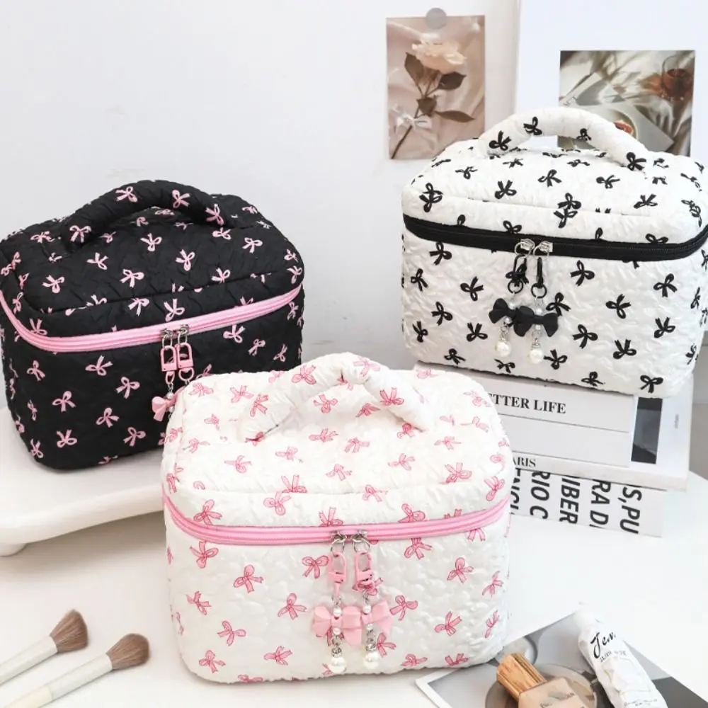 Fashion Bowknit Print Cosmetic Bag Large Capacity Pink Color Storage Pouch Toiletry Bag Travel
Fashion Bowknit Print Cosmetic Bag Large Capacity Pink Color Storage Pouch Toiletry Bag Travel