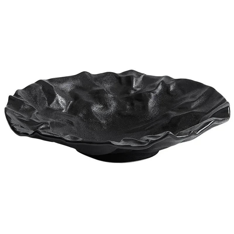 Folding deep plate, dishes, Japanese tableware, western-style salad, household ceramic high-grade tableware.
Folding deep plate, dishes, Japanese tableware, western-style salad, household ceramic high-grade tableware.