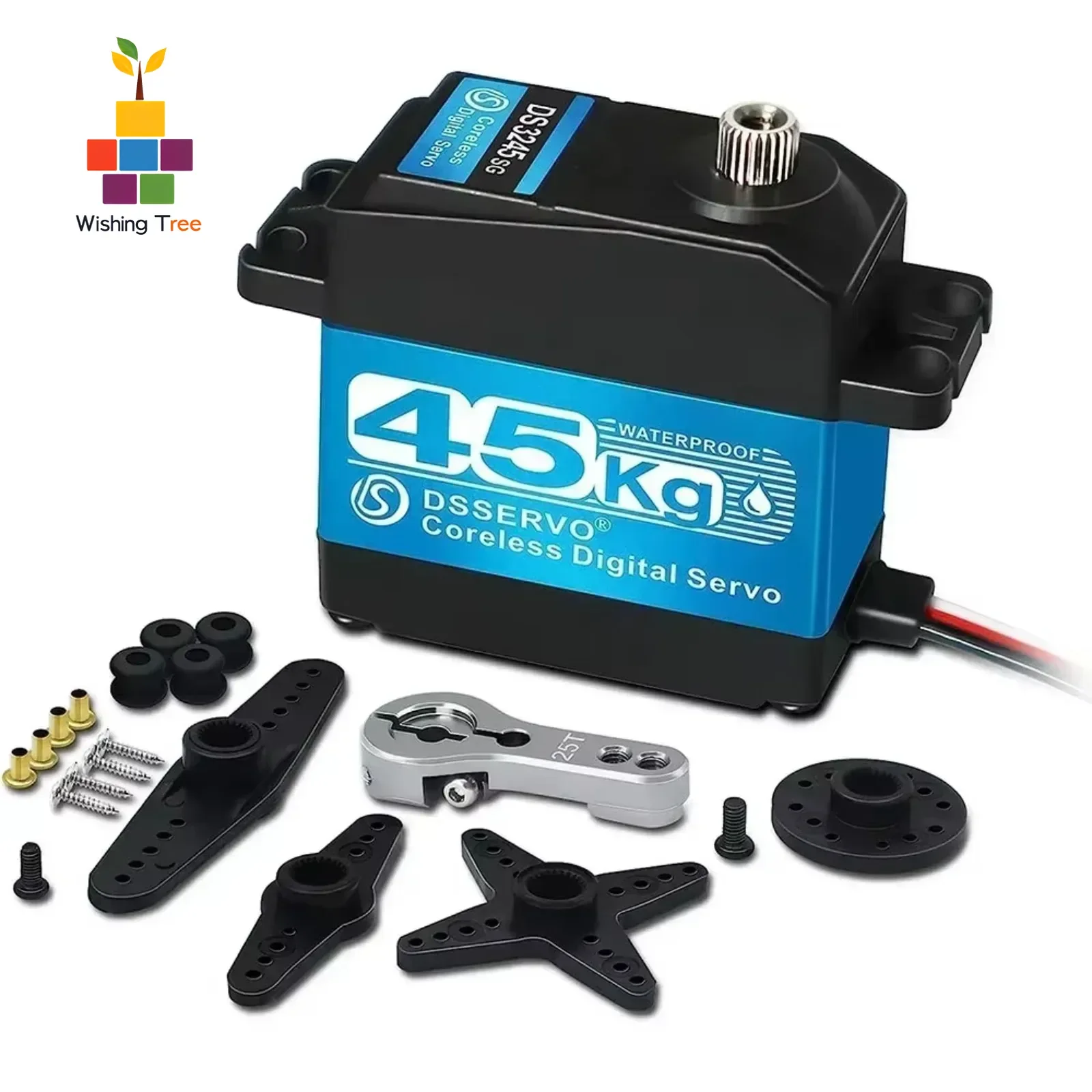 High Torque Waterproof Coreless Digital Servo 45KG Stainless Steel Gear for RC Robot 1:8 1:10 Baja Car
High Torque Waterproof Coreless Digital Servo 45KG Stainless Steel Gear for RC Robot 1:8 1:10 Baja Car