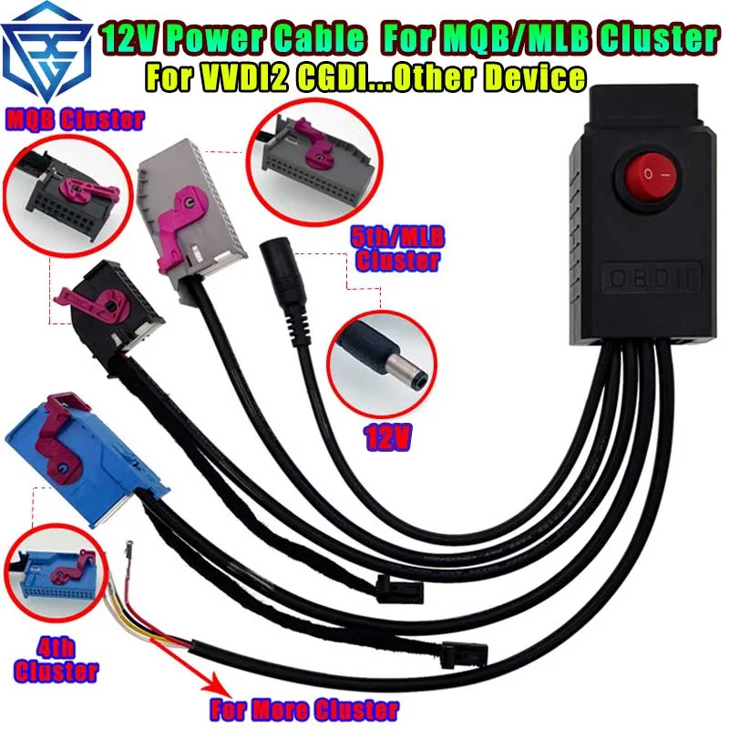 MQB MLB Cluster 12V Power Cable 4th ID48 Key Program Cable 5th MLB MQB48 Instrument MQB NEC35XX Cable fit VVDI 2 CGDI for VAG
MQB MLB Cluster 12V Power Cable 4th ID48 Key Program Cable 5th MLB MQB48 Instrument MQB NEC35XX Cable fit VVDI 2 CGDI for VAG