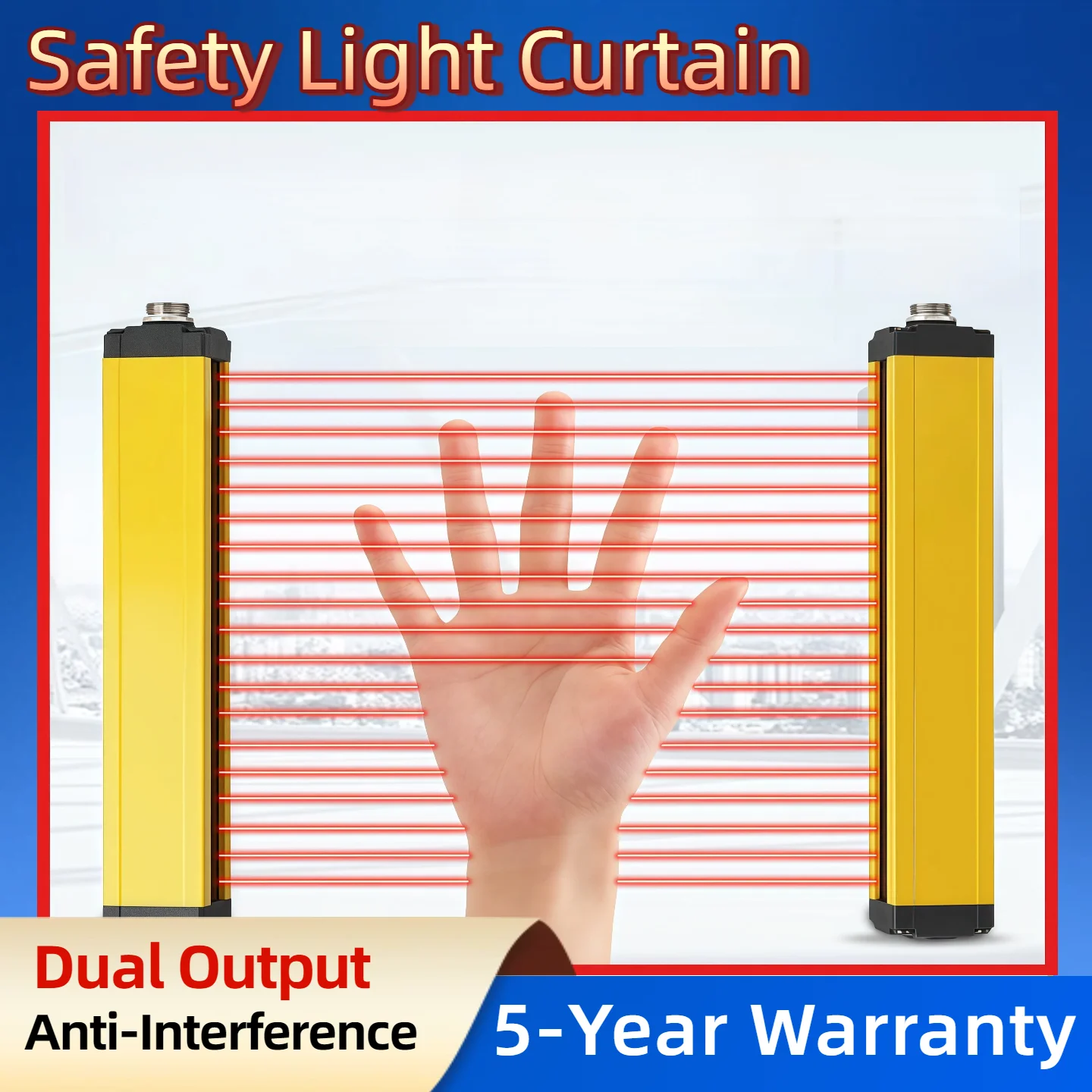 35X30 световые шторы безопасности, расстояние обнаружения 0,3-3 м, супертонкая решетка, защита устройства для узкого пространства
35X30 световые шторы безопасности, расстояние обнаружения 0,3-3 м, супертонкая решетка, защита устройства для узкого пространства