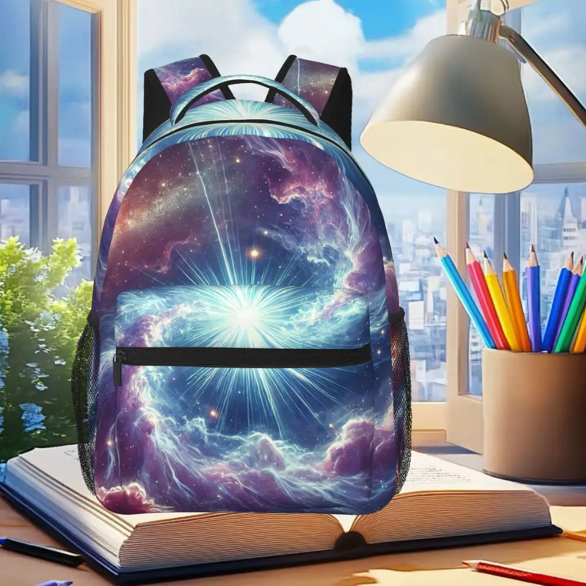 Cosmic Pulsar Glow Student Backpack School Bag Hiking Travel Daypack for Men Women Fashion Bookbag Shoulder Bags
Cosmic Pulsar Glow Student Backpack School Bag Hiking Travel Daypack for Men Women Fashion Bookbag Shoulder Bags