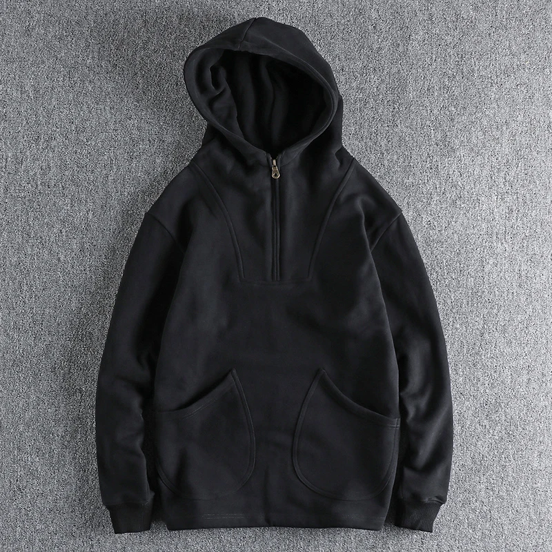 Heavyweight High Gramage Fleece Lined Thickened Half Open Collar Hoodie Men's Autumn Winter Warm Stylish Retro Simple Jacket
Heavyweight High Gramage Fleece Lined Thickened Half Open Collar Hoodie Men's Autumn Winter Warm Stylish Retro Simple Jacket